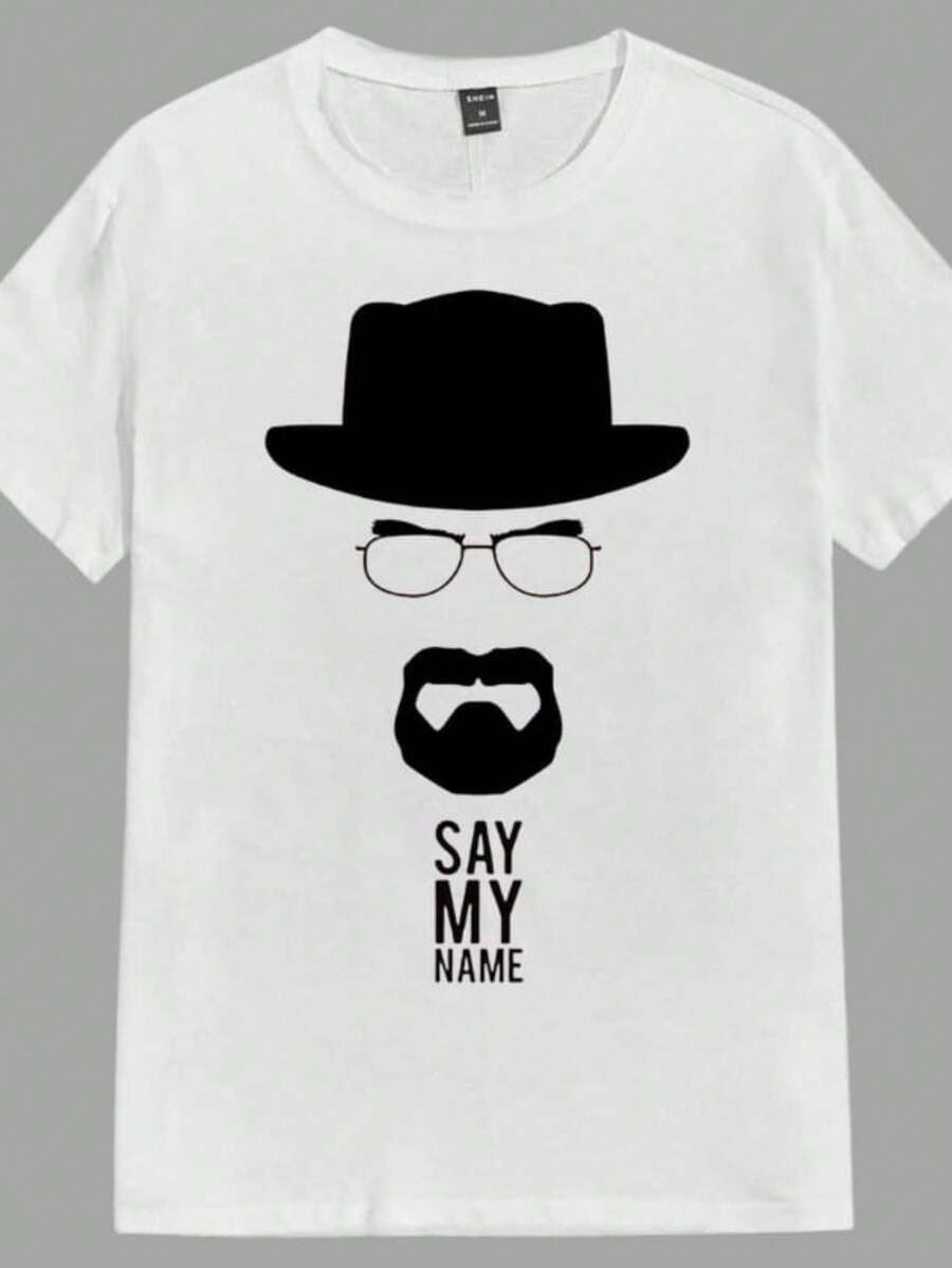 Camiseta unissex 100% Algodão  SAY MY NAME WALTER WHITE Envio Rapido - Branco - Visão 1