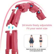 Smart Weighted Hula For Adults Weight Loss 47 Inch Waist 24 Detachable Links Fitness Hoop For Women And Beginners - Cadet Blue - View 5