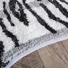 Alfombra de baño con forma de tigre antideslizante tapete de puerta para recámara cocina diseño de dibujos animados tapete de baño suave - Blanco - Ver 2
