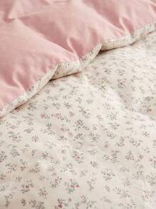 Joivida 1pc Multicolor Floral Pattern Polyester Duvet Cover, Fresh Style, Rama Cozy Bedroom,Cozy Home, Bedroom Supplies, Housewarming Gift, Back To School Use, Dorm Essentials, Breezy Spring/Summer Textile - Multicolor - View 3