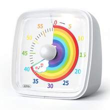 1pc 60 Minute Visible Timer, Square Countdown Alarm Clock, Super Quiet For Kitchen, Study Room, Self-Discipline - Alarm Clock Timer - View 5