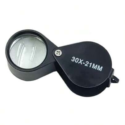 Magnifier 30x Magnifying Glass with Case for Gem and Jewelry Appraisal and Observation 30x Magnifier (Black )