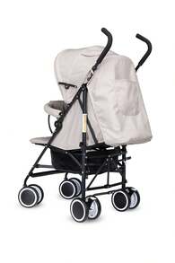 Bambico Easy Fold Stroller Baby Pushchair Compact Advanced Suspension Sturdy Wheels Stylish Design - 米色 - 查看 2