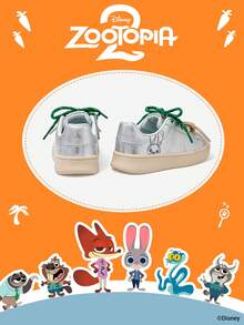 Disney 与《疯狂动物城2》正版联名 | 一双儿童运动鞋，适合日常和假日户外穿着，舒适贴合双脚，防滑、耐磨、透气（儿童运动鞋、童鞋、女童鞋） - 銀色 - 查看 3