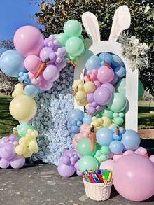 Pastel Balloon Garland Arch Kit 18 12 10 5 Inch Different Sizes Macaron Assorted Colors Balloon Latex Colorful Balloons For Shower Birthday Gender Reveal Wedding Anniversary Graduation Bachelorette Princess Party Easter Rainbow Party Decorations - Multicolor - View 3