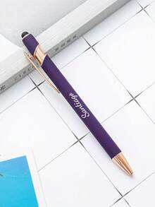 Personalised Pen With Rose Gold Trim, Engraved Name, Soft Touch Stylus Gift Box Options - Multicolor - View 22