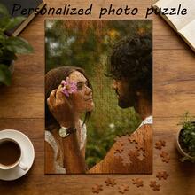 1 pieza Rompecabezas de madera personalizado, Rompecabezas de retrato personalizado, Regalo de cumpleaños, Recuerdo de ocasión especial Rompecabezas personalizado, Rompecabezas de retrato de pareja, Rompecabezas de foto de viaje, Foto personalizada de aniversario, Rompecabezas de foto de graduación, Rompecabezas personalizado de reunión familiar, Regalo de rompecabezas personalizado para fiestas - Multicolor - Ver 3