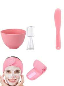 3/4/5/6/7/8/9/10pcs Facial Cleansing Brush, Skin Care Spa Face Mask Tools Set, Soft Bristle Manual Cleansing Brush, Makeup Sponge, Silicone Mixing Bowl & Spatula, Mixing Spatula, Gentle Brush, Adjustable Headband & Measuring Cup 2-In-1 Tool Set, Portable Travel Skincare Kit - A - View 10