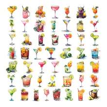 50pcs Cartoon Hot Chili Cocktail Sticker - Waterproof Vinyl, Suitable For Laptops, Water Bottles, Notebooks, Suitcases, Etc. - Cartoon Fun DIY Scrapbook Gift - A - View 8