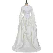Phantom Opera Cosplay Costume Womens White Victorian Dress Prom Gown Set Halloween Musical Outfit - trắng - Xem 4