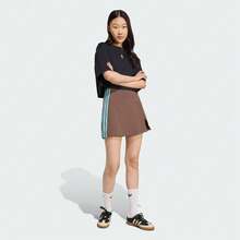 Adidas Originals 女士修身梭织休闲运动迷你裙 JX5305 - 棕色 - 查看 5