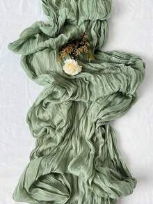 1 khăn trải bàn bằng vải chiffon (60/90*180/300cm), màu trơn, phong cách Bohemian, trang trí đám cưới, khăn trải bàn lãng mạn phù hợp cho đám cưới, tiệc sinh nhật. - Khăn trải bàn bằng vải màn - Xem 9