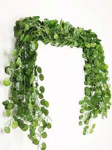 1/6/12/24pcs 6.9ft Artificial Evergreen Ivy Vine Fake Leaves Green Plant Vines Home Garden Decor, Poisonous Evergreen Ivy, Rose Style Decor For Party, Holiday, Bedroom, Mother's Day, Spring, Valentine's Day - D - View 6