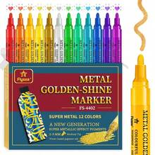 12/18 Colors Vibrant Color Acrylic Paint Markers - Metallic Sparkle Art Glitter Pens For Versatile Crafting On Scrapbook, Black Paper, Rock, Ceramic, Glass, Wood, Fabric, Canvas, Mugs, And Christmas Crafts Projects - Sets - View 13