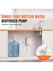 Bottled Water Dispenser Pump System, 5 Gallon Dispensing System, Automatic Electric Water Dispenser, Single Inlet Water Jug Pump, Compatible Use With Coffee/Tea Machine, Refrigerator, Ice Maker - trắng - Xem 2