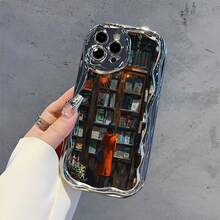 Chica hojeando libros en una acogedora y encantadora librería. Esta elegante funda para teléfono es compatible con Samsung, Apple, OPPO, , etc. Fabricada en TPU flexible, resistente a golpes y arañazos, ofrece una excelente protección contra caídas y un agarre cómodo. Es un regalo ideal para familiares, amigos y seres queridos, y una opción perfecta para festivales. Fundas para iPhone, San Valentín, artículos de , fundas para hombre, celulares y accesorios, funda plateada para teléfono. - Plateado - Ver 2