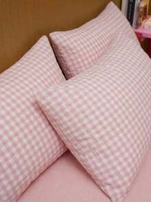 Joivida 3 件套北欧格子被子套装：2 个枕套 + 1 个被套（无床单）、Rama 舒适卧室、舒适家居、卧室用品、乔迁礼物、返校使用、宿舍必需品、清凉春夏纺织品 - 彩色 - 查看 7