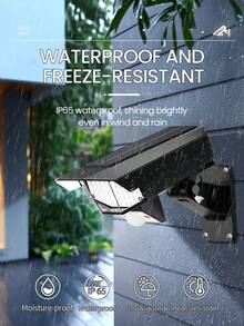 2 Pcs Outdoor Motion Sensor Solar Lights 64 LEDs Spotlight With Remote Controller FloodLights Outdoor IP67 Waterproof, Wireless Dummy Decoy Fake Security Camera,Solar Powered Security Light For Porch Garden Patio Driveway - 2 Pcs - View 4
