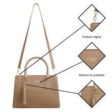 Women's Handbag Kit Medium Crossbody Shoulder Bag With Laptop And Wallet - 摩卡棕 - 查看 5