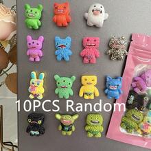 2个/5个/7个/9个趣味咆哮怪兽冰箱贴，卡通可爱树脂生物冰箱贴纸，创意厨房橱柜装饰，送给男孩、儿童、青少年的酷炫礼物 - 彩色 - 查看 14