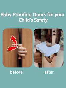 Soft Foam Safety Door Pinch Guard And Door Stopper, Used For Door Pinch, Door Buddy, Anti-Pinch Hand Protection Device, Anti-Fall Door Stopper And Protection Device - Safety Finger Protection Device, Can Keep Door Open - Multicolor - View 3
