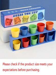 A Party Cup Guessing Game Set, A Cup Sorting Challenge, A Fun Two-Player Blind Guessing Game, Memory And Logic Training, Colorful Color Recognition, Suitable For Halloween, Christmas, Thanksgiving Parties, Birthdays And Holiday Gifts. - Multicolor - View 3