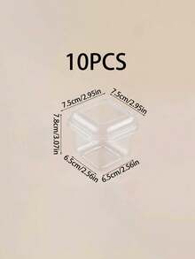 10/20/50pcs Square Mousse Cake Box, Tiramisu Dessert Packaging, Cake Shop Display Trifle Cup 300ml - Clear - View 11