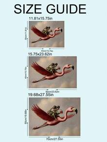 1件復古青蛙騎鳥油畫，古董幻想動物壁飾，節日禮物，適用於臥室、客廳、廚房、公寓，牆面藝術，牆面裝飾，家居裝飾，房間裝飾，帆布壁畫，海報，帶框牆面藝術，可選框 - B - 查看 8