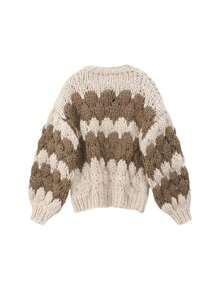 Women's New Long-Sleeve Loose Knit Cardigan For Spring  Autumn - Also Suitable For Winter  Fall Wear - Chocolate Brown - View 8
