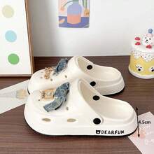 Women's New Cute Sweet Hollow Slip-On Casual Minimalist Durable Comfortable Closed Toe Clogs - White - View 2