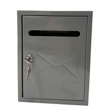 Metalowa skrzynka na listy, dostarczana z kluczem i akcesoriami montażowymi, prosty wygląd, nadaje się do użytku na zewnątrz i wewnątrz. - A - Zobacz 4