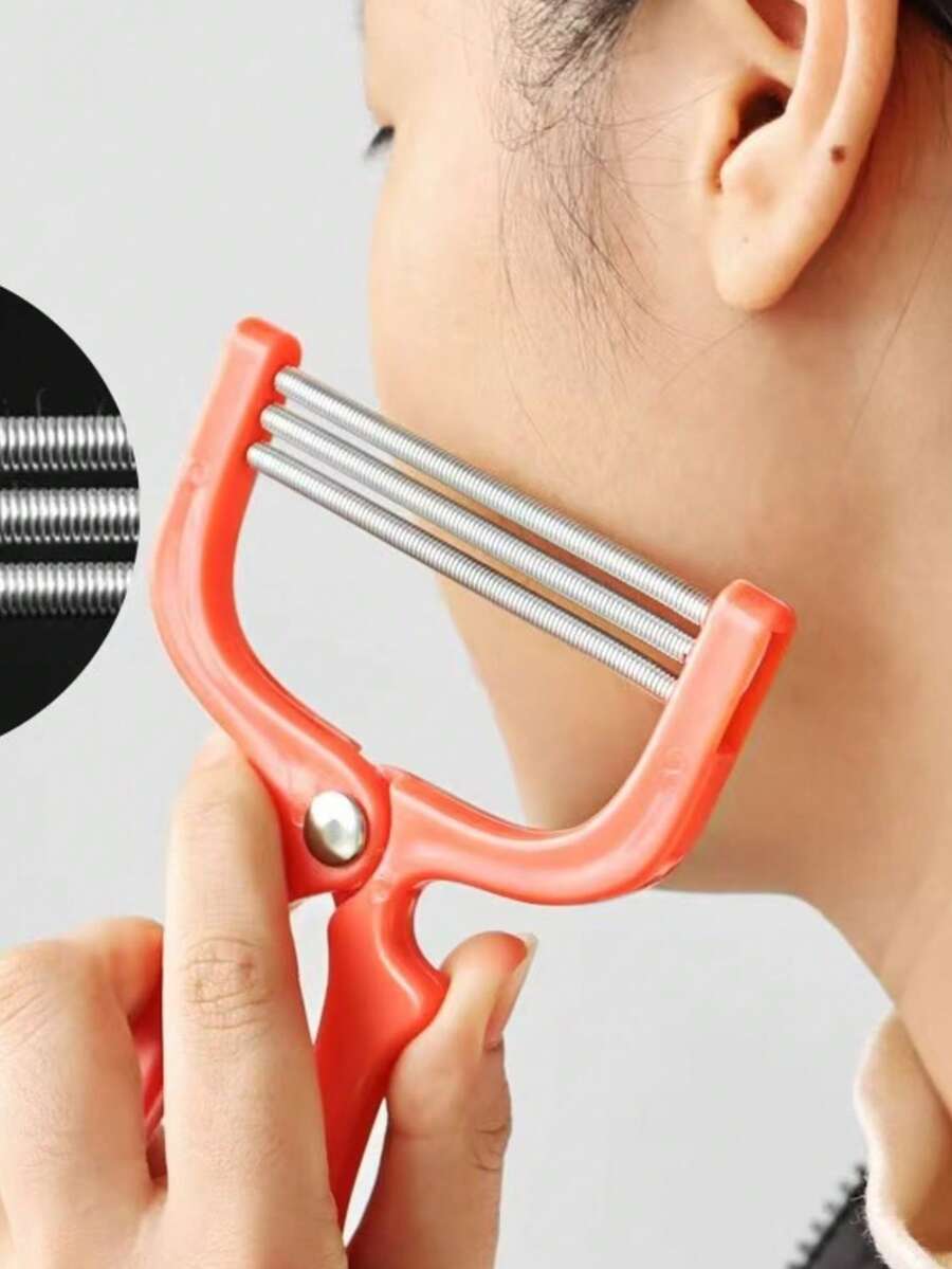 1件装面部脱毛工具不锈钢身体毛发修剪器，适用于面部、手臂、腿部脱毛，化妆工具