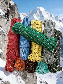Rollo de 10/50/100m de cuerda multicolor de 7 cordones de camuflaje para exteriores, cuerda de emergencia de supervivencia, multiusos para acampar, encordado, remolque, trenzado de pulseras, percha, correa resistente para manualidades DIY - Multicolor - Ver 12