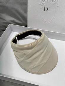 1pc Summer Mesh Hollow Top Hat, Elegant UV Protection Sun Hat, Versatile Travel Sun Visor Cap - A - View 10