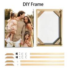 1pc Customized Large Canvas Poster, Can Be Self-Framed Or Frameless, Photo Printed On Canvas As Creative Gift, Wall Decor, Canvas Art, Canvas Printing, Canvas Poster, Canvas Wall Decor, Poster Printing. Perfect Gift For Girlfriend/Boyfriend, Family, Son, Daughter, Student, Pet And Home. Suitable For Birthday, Wedding, Graduation Season, Easter Decoration - White - View 4