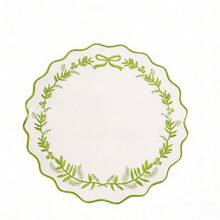 Embroidery Placemat, Rustic Dining Table Mat Heat-Resistant Non-Slip Placemat Home Decor - Green - View 4