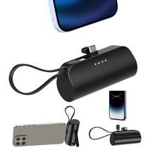 YLYP 5000mAh Portable Charger With Stand, Suitable For Type-C Phones, Super Compact Type-C Power Bank, Travel Essential, Plug-In Battery Pack, Travel Wireless Phone Charger For IPhone 17/17 Air/16/15 And Android Galaxy Phones - Recolor - View 14