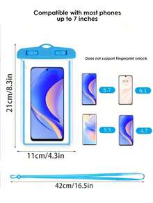 Waterproof Phone Case, Casual Waterproof Phone Bag, PVC Phone Bag, Vacation Beach Sports Bag, School Supplies, Student Supplies, Waterproof Phone Bag, Touchscreen Universal Rafting Swimming Waterproof Bag, Water Park Waterproof Phone Case, Type-C Phone Dustproof Waterproof Silicone Plug - Multicolor - View 9
