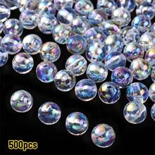 4/6/8/10/12/16mm Classic Rainbow Sequin Beads, 6-16mm Mermaid Shiny Resin Loose Beads For DIY Jewelry Making, Phone Charms, Pendants, Bracelets - AB Lottery - View 10
