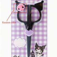 Sanrio 1/件 Hello Kitty Kuromi Cinnamon Roll 手持剪刀，可愛切割文具，學校辦公用品禮品，附塑膠蝴蝶結手柄與心形刀片，適用於紙板切割，婚禮、情人節、生日禮物、旅行配件、節日派對 - 卡通 - 查看 18