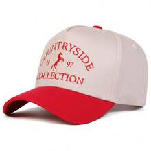 1 pezzo Cappellino da baseball da donna della COLLEZIONE COUNTRYSIDE 1997, con ricamo personalizzato di lettere e borchie, cappellino da baseball in stile streetwear a 5 pannelli, cappello casual per protezione solare da indossare all'aperto, in primavera/autunno, per viaggi e vacanze al mare - Multicolore - Visualizzare 10