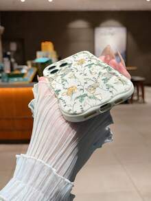 Flower Cream Textured Wavy Edge Glossy Painted Anti-Drop Phone Case Compatible With IPhone 17pro/17Air /17/17promax16/11/16pro/16plus/16promax/16e/15Promax/13/14/12/XS/XR/7G/8P, Compatible With Samsung Galaxy A17/A07/S25/S25PLUS/S25 Ultra/A16/A36/A26/, Compatible With Xiaomi 11/12Pro/12/12X/13Pro/14Pro/15Pro/, Compatible With 10/9/Note9/12c/Note11pro/Note8Pro - Multicolor - View 6