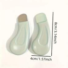 3 Color Options Suitable For Blackhead Removal Tool, Gentle Facial Pore Cleansing Brush With Textured Surface, Light Green Handle For Easy Grip, Pore Cleansing Accessory - 2 buah/Merah Muda + Ungu - View 3