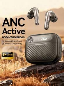 Acer OHR644 In-Ear Wireless Headphones, 4 Mic ANC Active Noise Cancellation, Panoramic Sound, Soft Silicone Earbuds, Comfortable Fit, Long Battery Life, Suitable For Sports & Running, Compatible With Smartphones & Tablets - one-size - View 2
