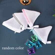 9pcs Multi-Functional Triangle Laundry Soap Bags | Reusable Zipper Mesh Bags, Suitable For Scented Beads, Fine Fabrics And Small Items, Machine Washable, Polyester Material, Laundry Bags - Multicolor-9pcs - View 4
