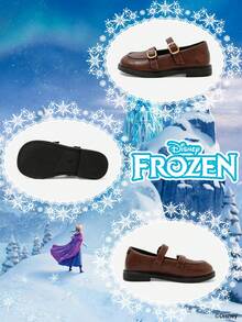 Disney 1 Pair Licensed Collaboration Children's Shoes, Suitable For Daily Wear, Festivals, Sports, Outdoor Activities, Comfortable, Non-Slip, Durable, Breathable (Children's Flat Shoes, Girls Shoes, Princess Shoes, Queen Shoes) - Brown - View 4