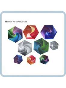 1个3D打印幻觉螺旋六边形减压创意新奇玩具 - 彩色 - 查看 2