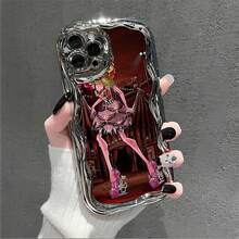 Muñeca  con atuendo de circo. Esta elegante funda para teléfono es compatible con Samsung, Apple, OPPO, , etc. Fabricada en TPU flexible, resistente a golpes y arañazos, ofrece una excelente protección contra caídas y un agarre cómodo. Es un regalo ideal para familiares, amigos y seres queridos, y una opción perfecta para festivales. - Plateado - Ver 3