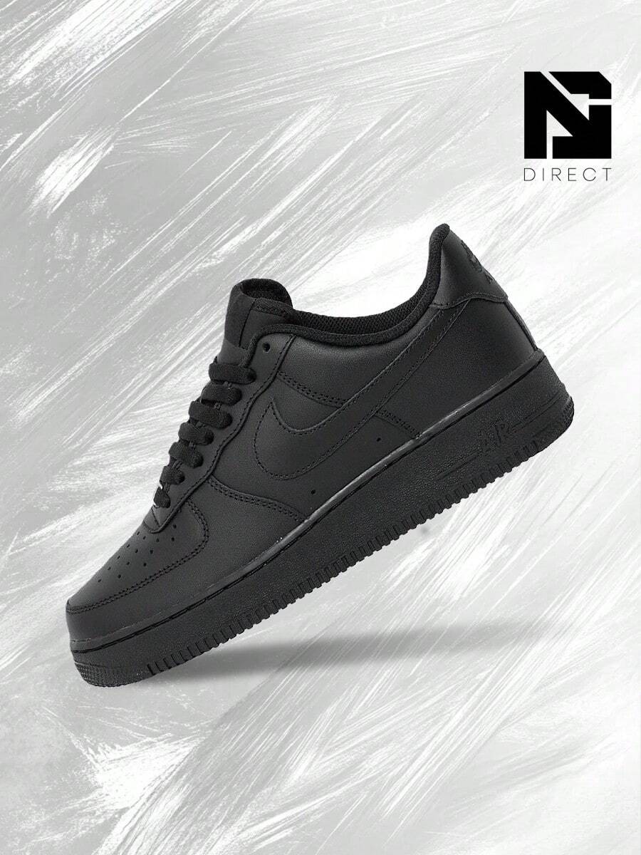 Nike Air Force 1 Low '07 Black – Shoes For Man-Vintage-Spring & Summer-Inspired Running Shoes, Shock-Absorbing Comfort, Gym To Streetwear Casual Wear-Easter Gift– CW2288 001 - BLACK/BLACK - 查看 1