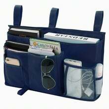 Double-Decker Bed Storage Bag, Hanging Bed Storage Bag, 8-Compartment Storage Bag, Suitable For Student Dormitories, Hospital Beds, Crib Rails, Hanging Bed Storage Bag, Multi-Compartment Hanging Bed Storage Bag, Hanging Storage Bag For Bunk Beds In Student Dormitories, Bed Storage Bag - Grey - View 3